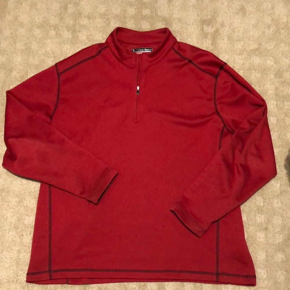 Xl Performance Half Zip Pull Over Maroon Color - image 1